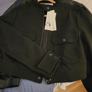 Beautiful Back Cropped Zara Jacket (L)